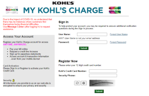 Kohls Credit Card activation