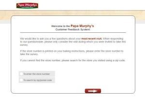 Papa Murphy’s Survey