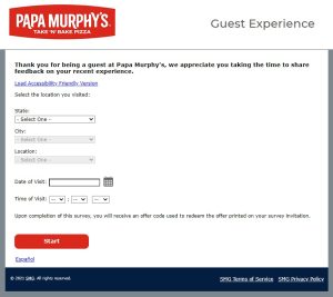 Papa Murphy’s Survey