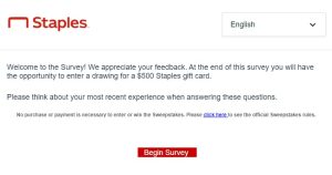 Staples Survey